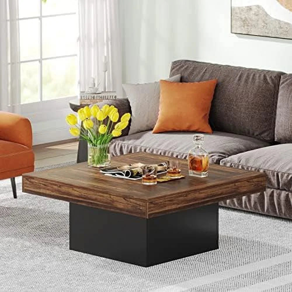 Square LED Engineered Wood Coffee Table V57197