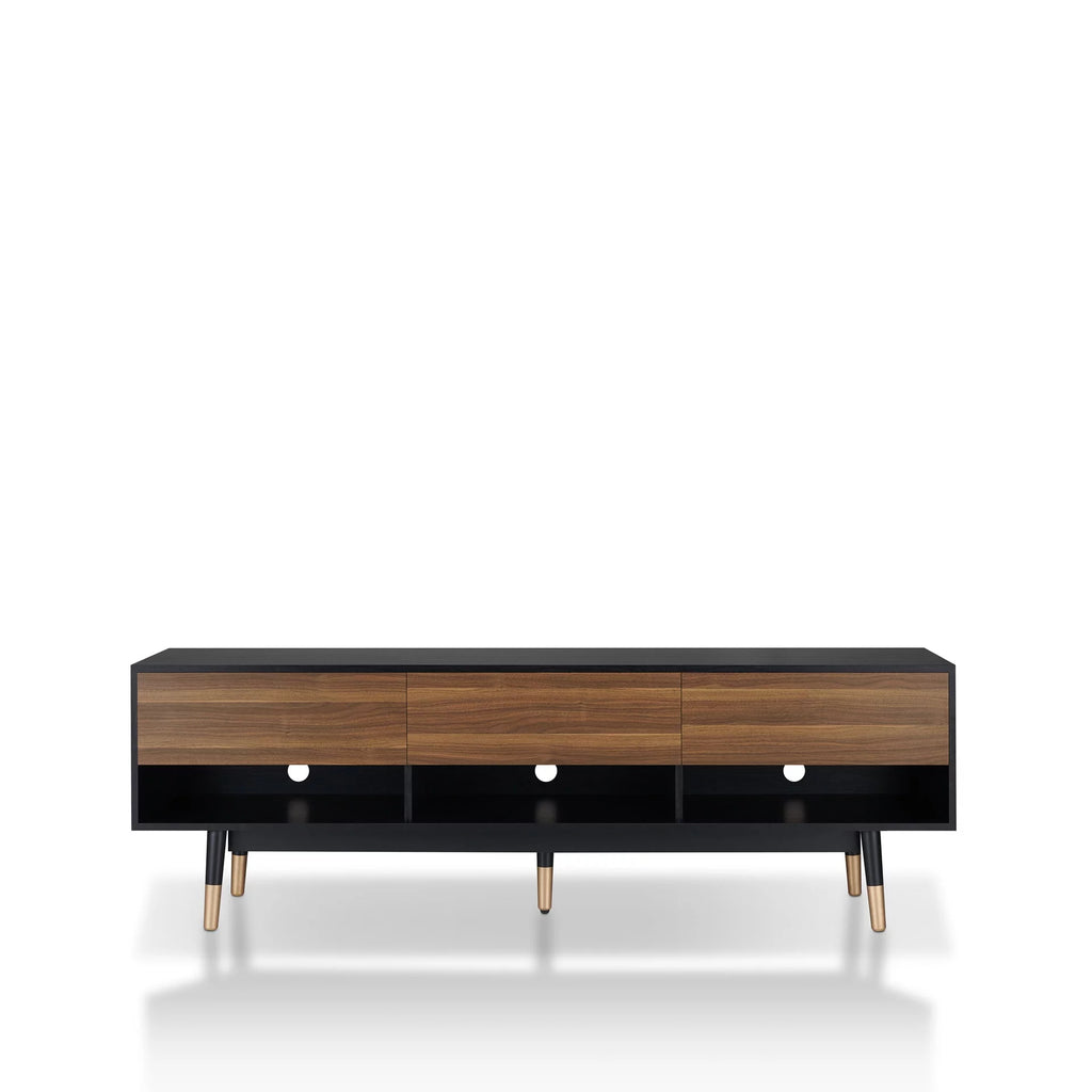 Black 71-inch 3-Shelf TV Console B4070