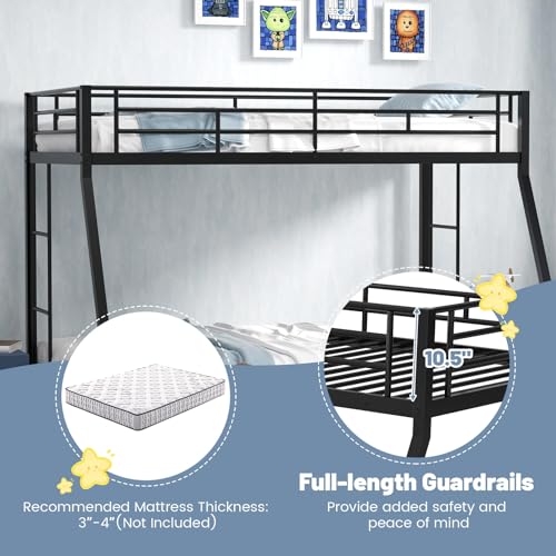 Twin Over Full Metal Bunk Bed with Trundle A172