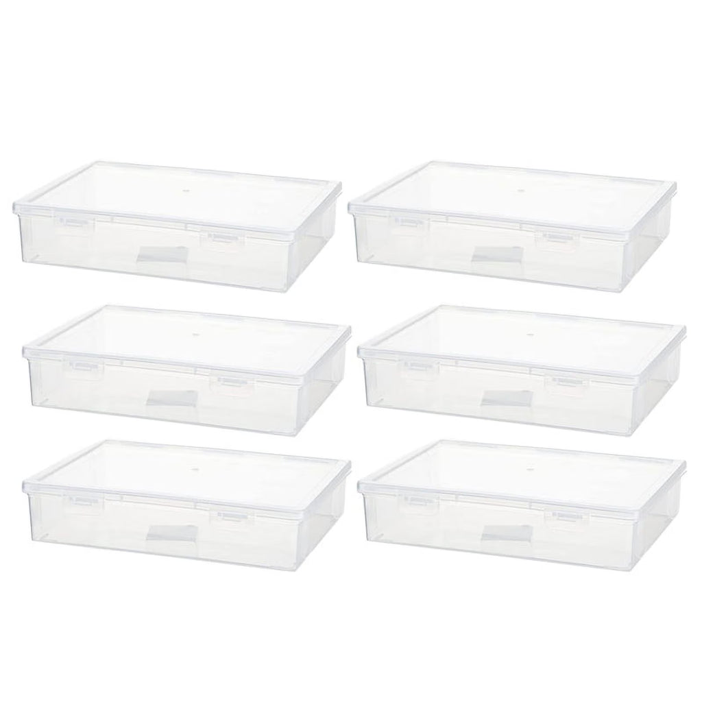 Plastic Storage Box, 7"x9"x2", 6 Pcs W4554