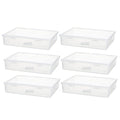 Plastic Storage Box, 7"x9"x2", 6 Pcs W4554