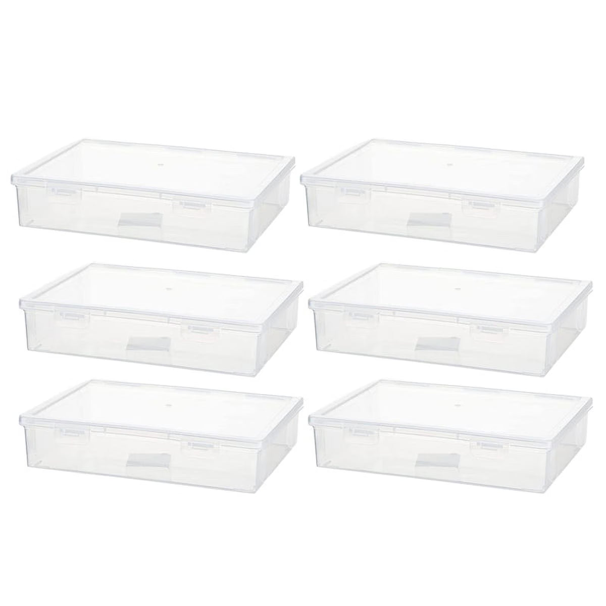 Plastic Storage Box, 7"x9"x2", 6 Pcs W4554