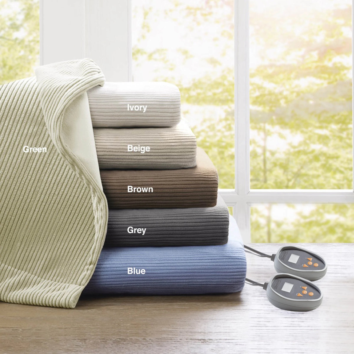 Queen Grey Microfleece Electric Heated Blanket I617