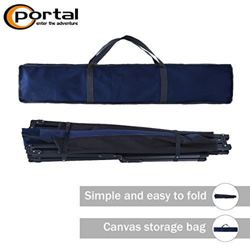 Folding Portable Camping Cot with Carry Bag and Side Storage Organizer P11744