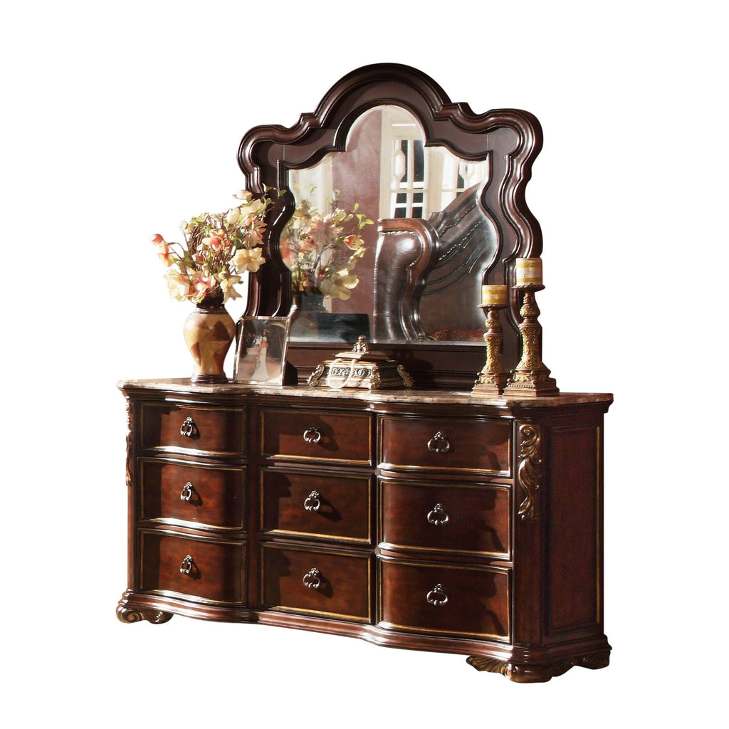 Solid Wood Mirror in Dark Walnut P1065