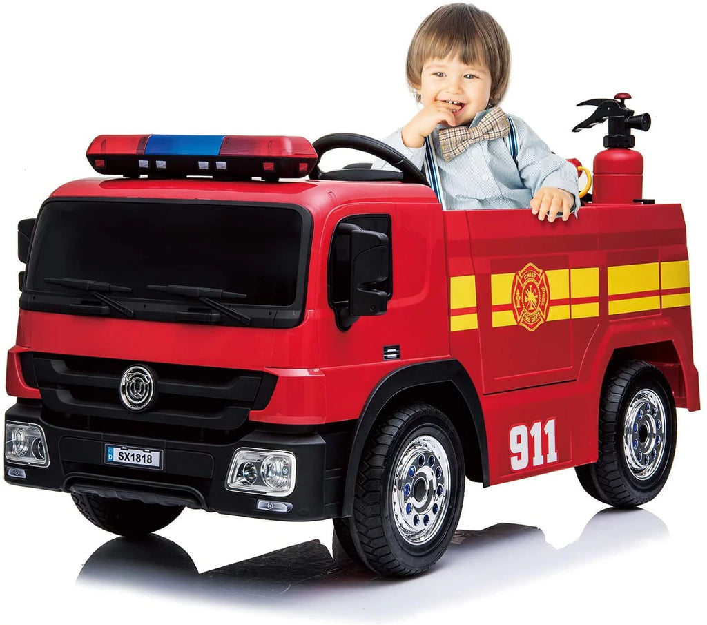 12V Battery Powered Ride On Fire Truck A135641