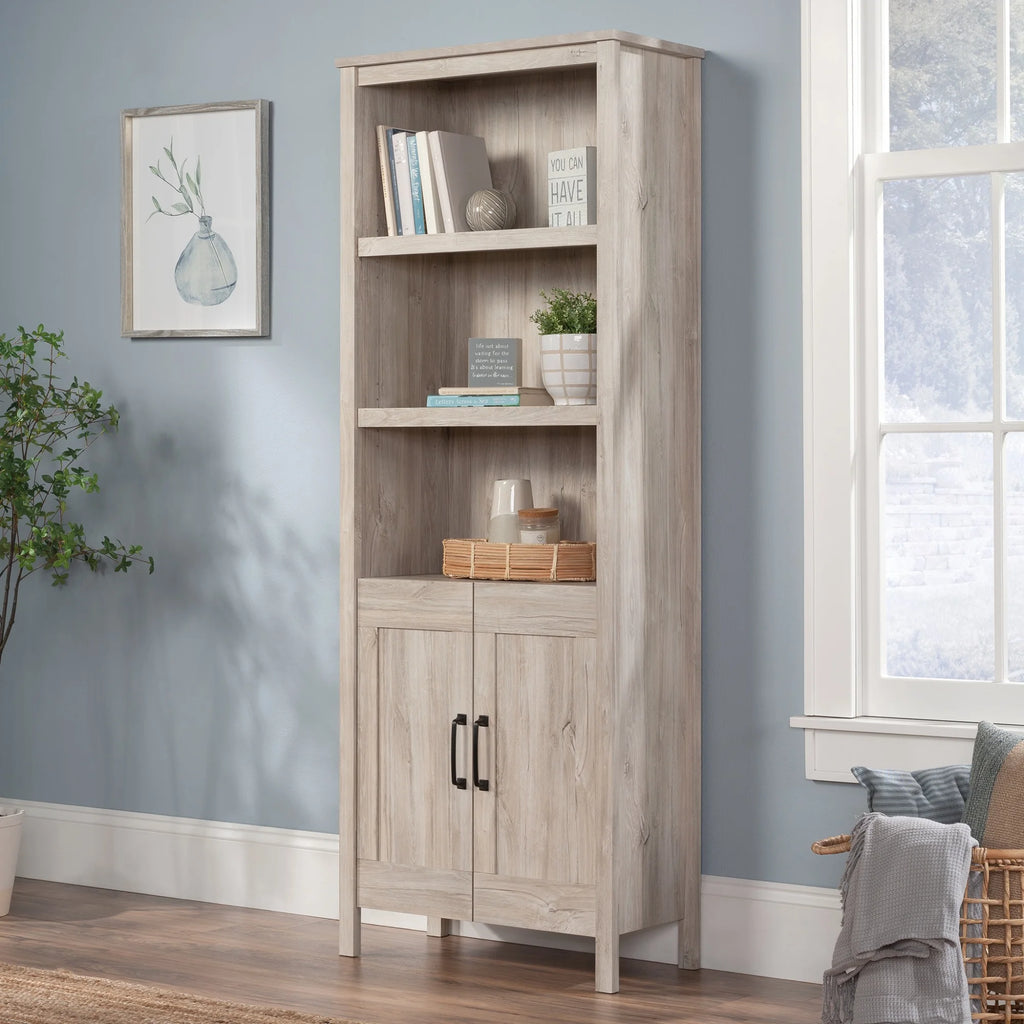 Engineered Wood Bookcase with Doors L67025