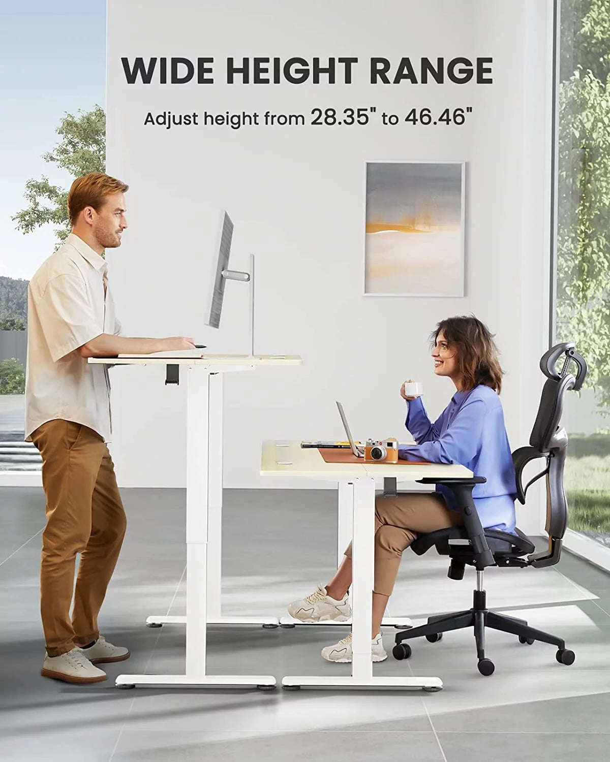 Electric Standing Desk 48" x 24" Height Adjustable F656788