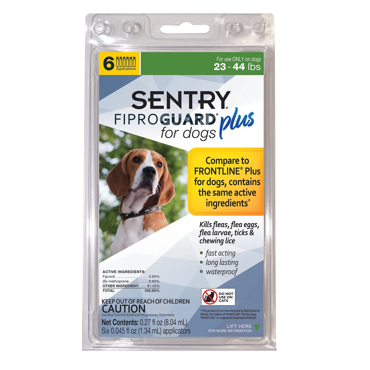 Flea and Tick Squeeze-on Drops for Dogs, 23-44 Pounds, 3 Application Z8285
