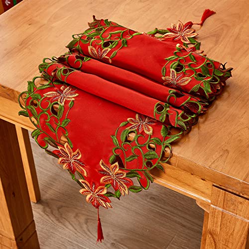 Embroidered Christmas Table Runner 15x69 Inch G994311