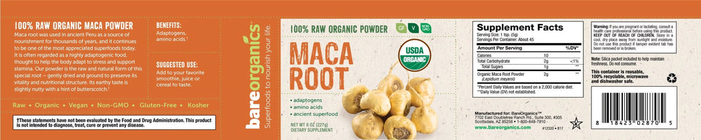 Organic Maca Superfood Powder 8 Oz F645