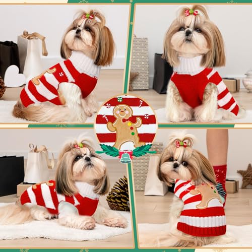 Grey Dog Christmas Sweater with Leash Hole M347