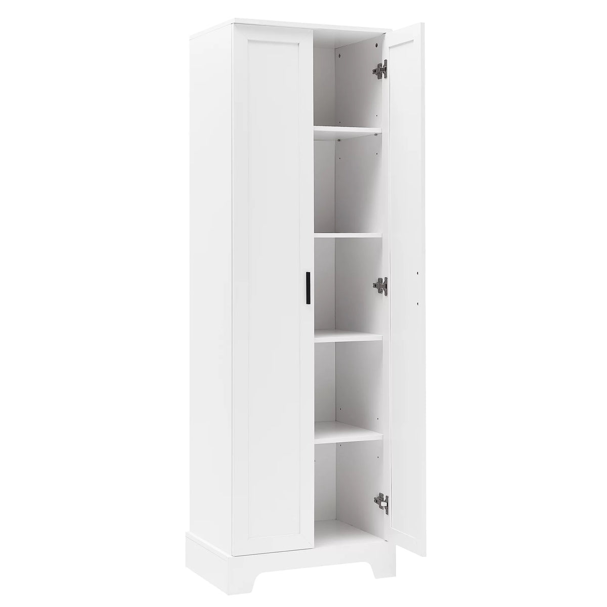 Tall Wood Bathroom Storage Cabinet with Adjustable Shelves J12328