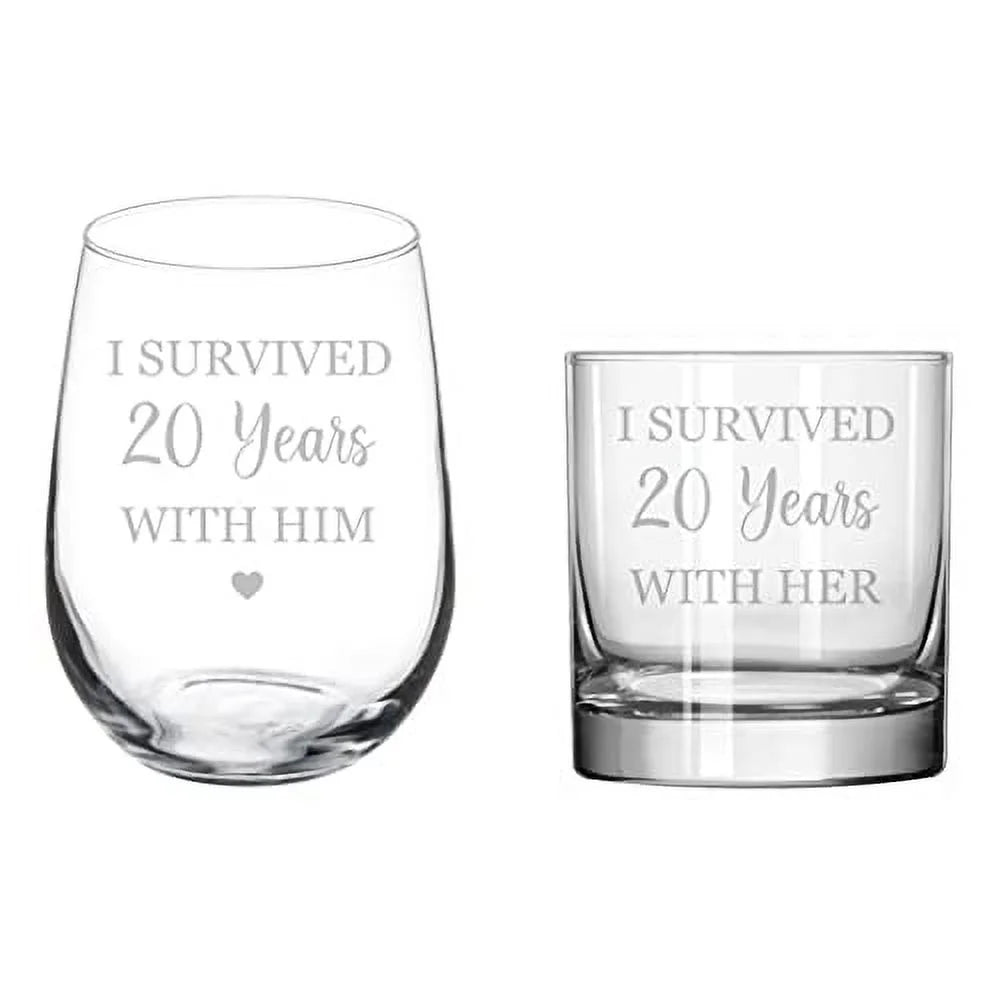 Set of 2 Stemless Glasses V840