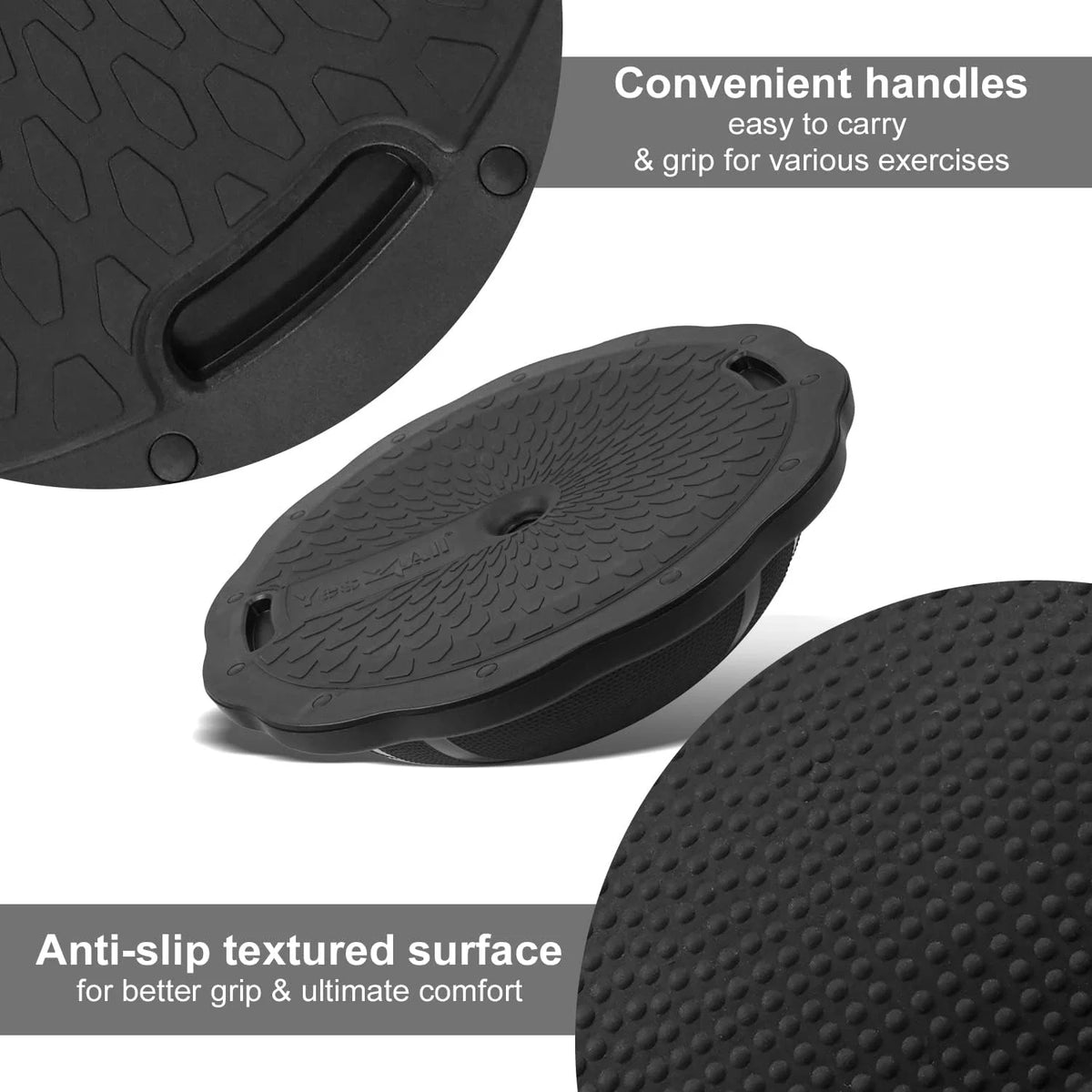 Half Ball Balance Trainer Black Matte T3627