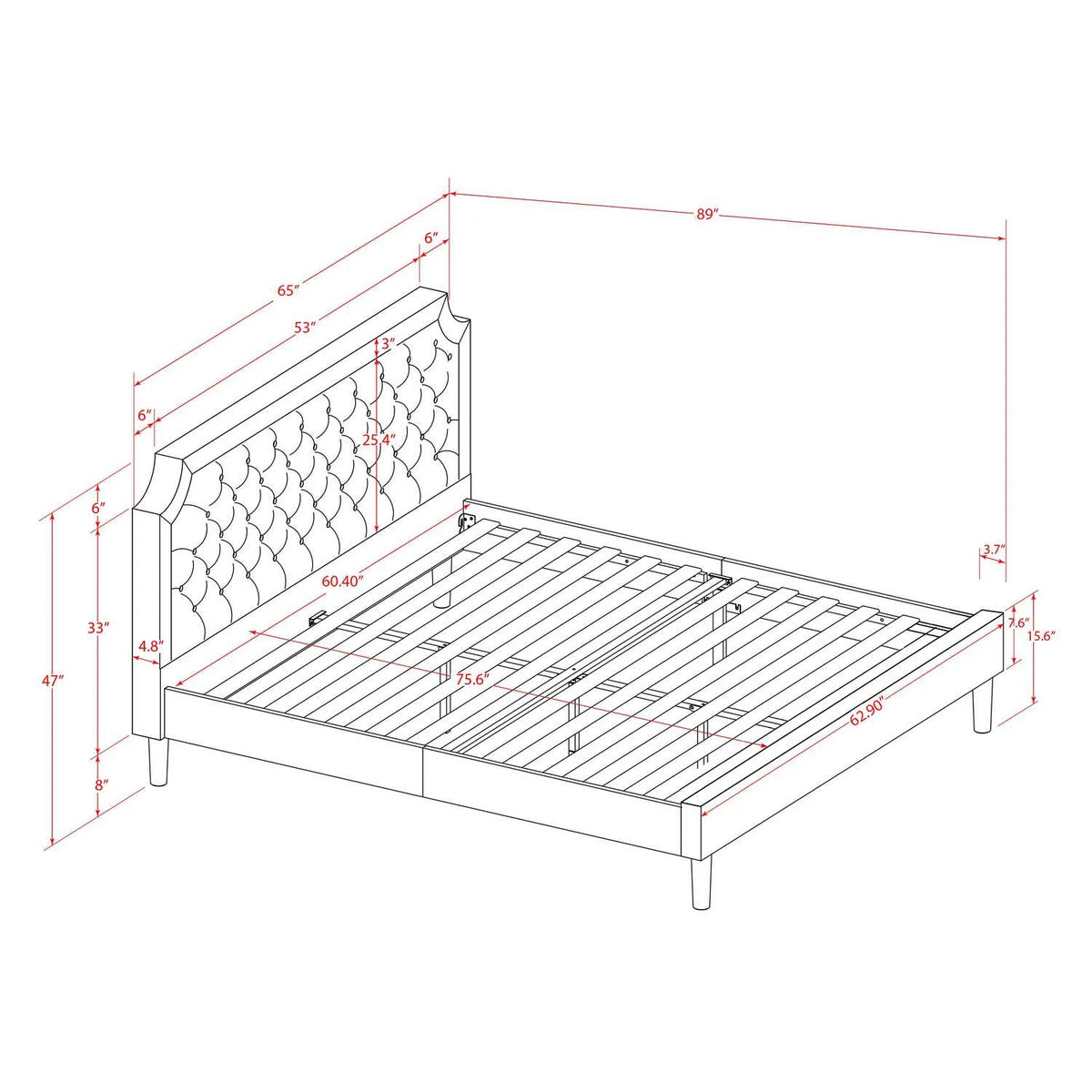 2-Piece Wood Queen Bedroom Set Y250727