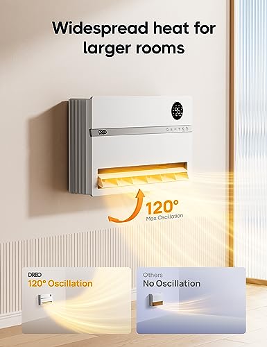 1500W Electric Wall Heater with Thermostat and Remote B743522