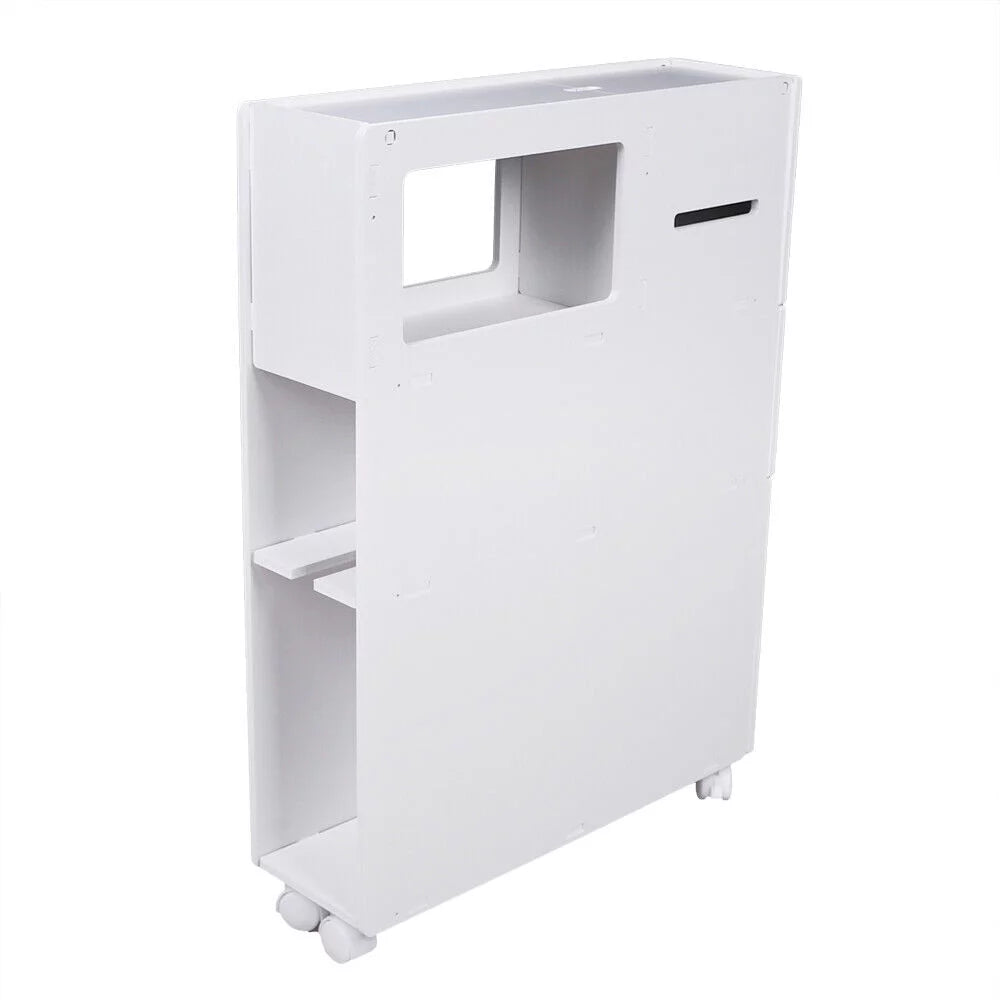 Slim Bathroom Storage Cabinet Floor Standing Organizer Shelves P397