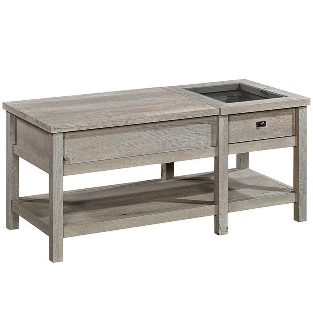 2 Piece Wood Bookcase and Lift-Top Coffee Table T556