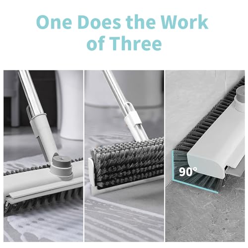 Floor Scrub Brush with Long Handle, Stiff Bristle J41523
