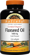 Flaxseed Oil 1000mg Cold Pressed Certified Organic 150-Count F35417
