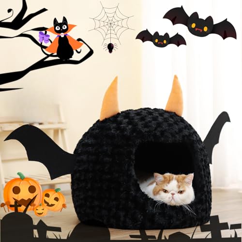 Halloween Cat Bed Warm Plush Removable Cushion M76880