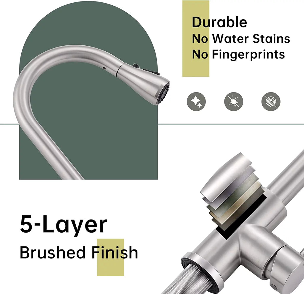 Brushed Nickel Pull Down Kitchen Faucet G271