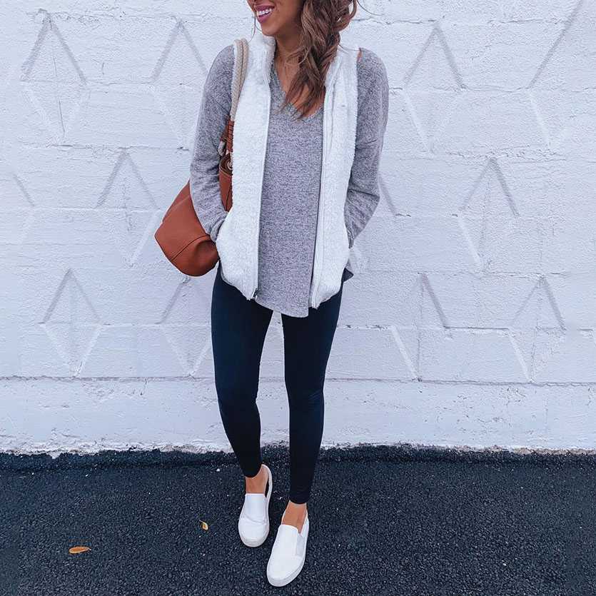 Faux Fur Sherpa Fleece Vest T665