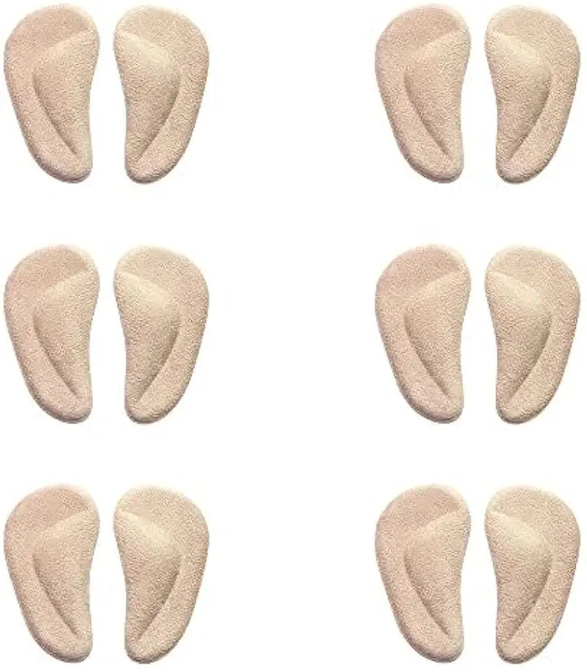 Arch Support Insoles Pu Gel Foot Massage Suede for Fallen Arches (6 Pair) L2587