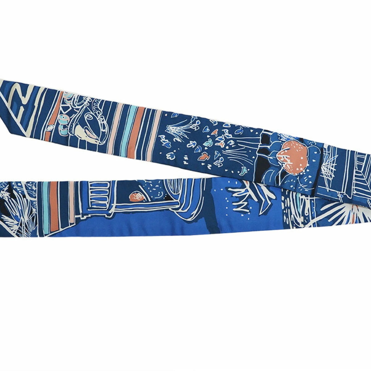 Blue Silk Scarf K32620
