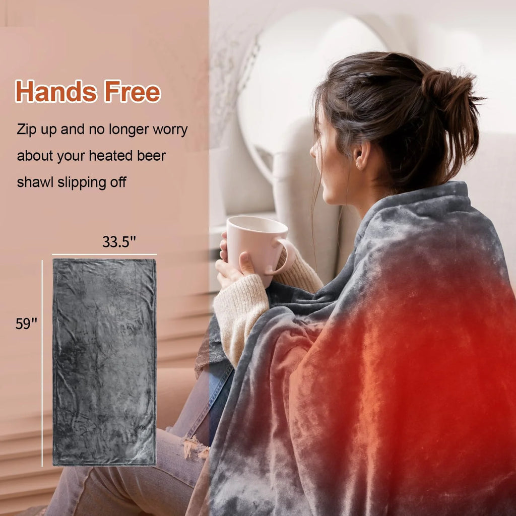 Portable USB Heated Blanket Shawl H15056