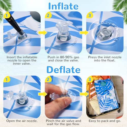 3 Pack Inflatable Pool Floats with Cupholders X218