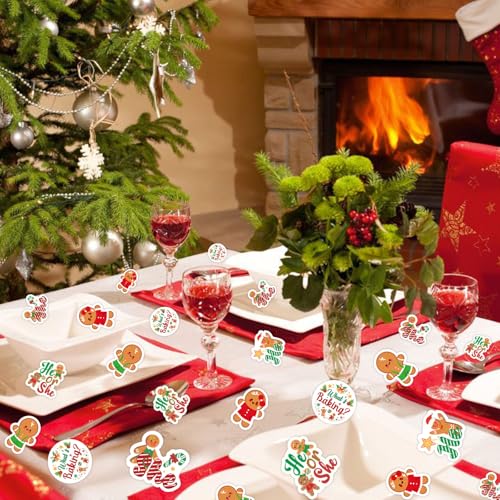 200Pcs Red Green Gingerbread Man Confetti N82052