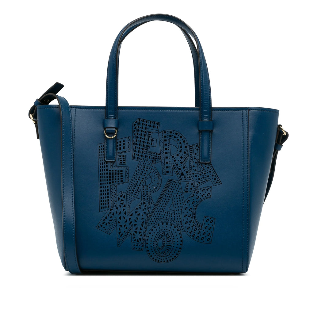 Blue Calf Leather Satchel T625