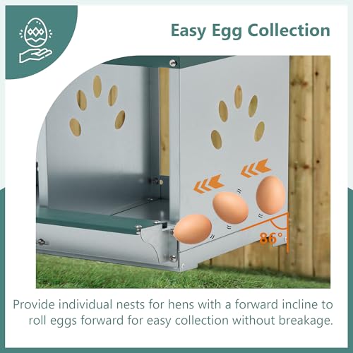 3-Tier Large Wooden Chicken Coop with Run and Nesting Boxes K41000
