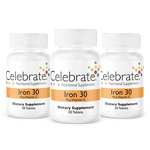 Iron with Vitamin C Non-Chewable Tablets, 30 mg, 90 Count N258849
