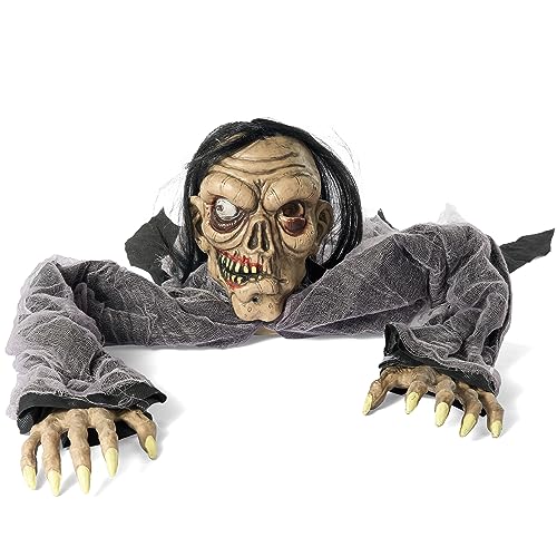 Hanging Zombie Prop with Lighted Eyes Q398