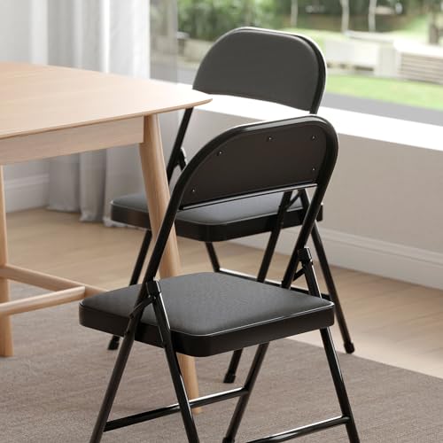 4 Pack Folding Chairs with Padded Cushion and Back K1616