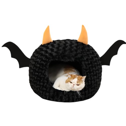 Halloween Cat Bed Warm Plush Removable Cushion M76880