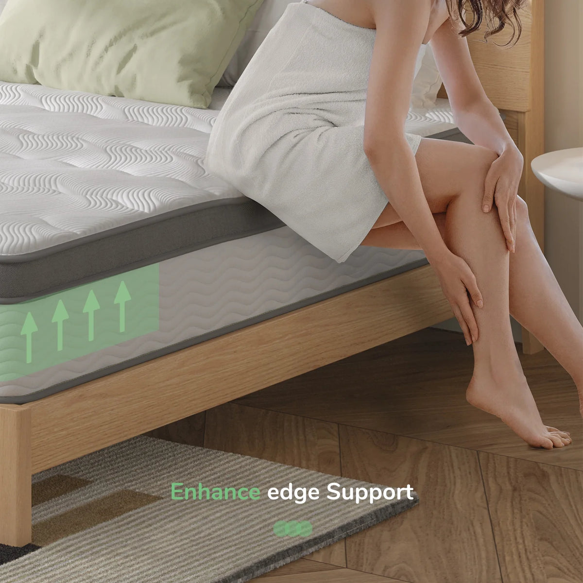 12" Gel Memory Foam Pocket Spring Hybrid Mattress Queen Size I276392