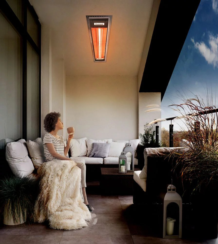 4000 Watt Electric Infrared Dual Element Heater White Z322726