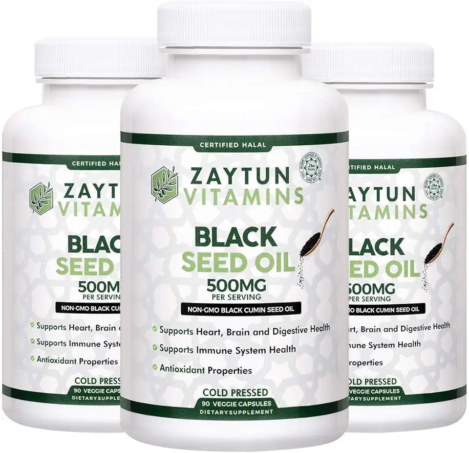Black Seed Oil 3-Pack Cold-Pressed Nigella Sativa Non-GMO J3507