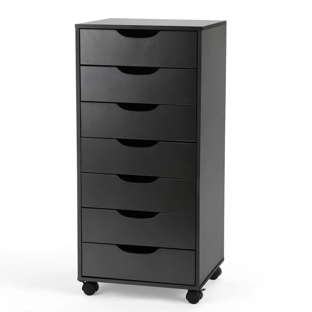 Black 7 Drawer Storage Dresser E371