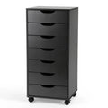 Black 7 Drawer Storage Dresser E371