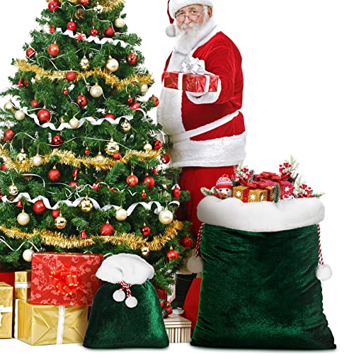 2 Pieces Velvet Drawstring Santa Bags W725