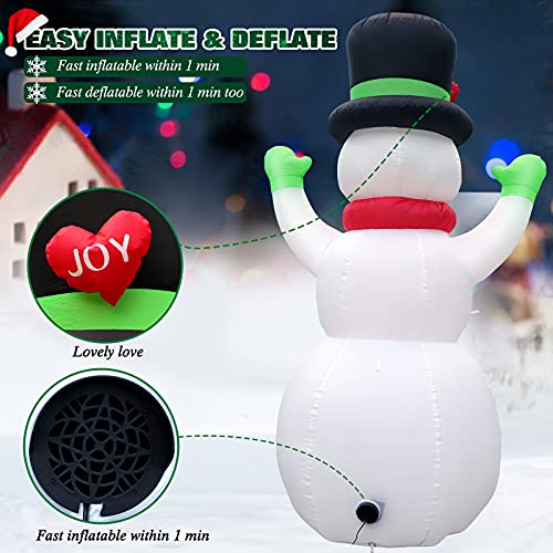 7FT Christmas Inflatable Snowman with LED Light O23615