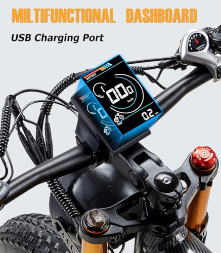 2000W Electric Bike 48V 30AH Removable Battery 26" Fat Tire Full Suspension S700