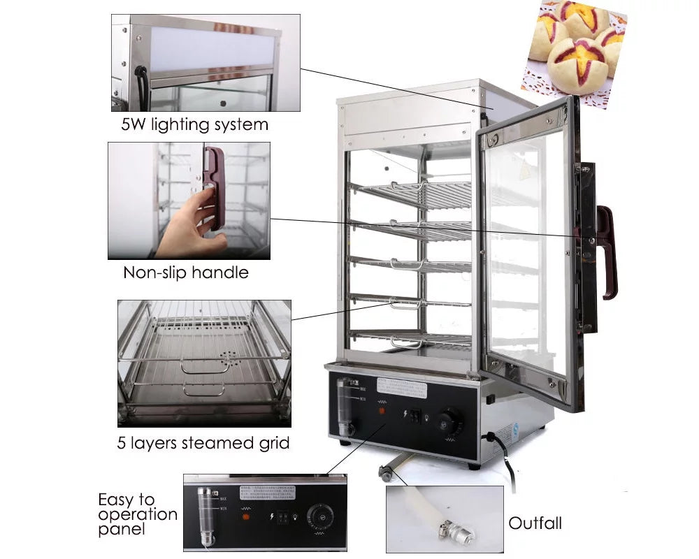 Electric Steamed Buns Display Warmer G7777