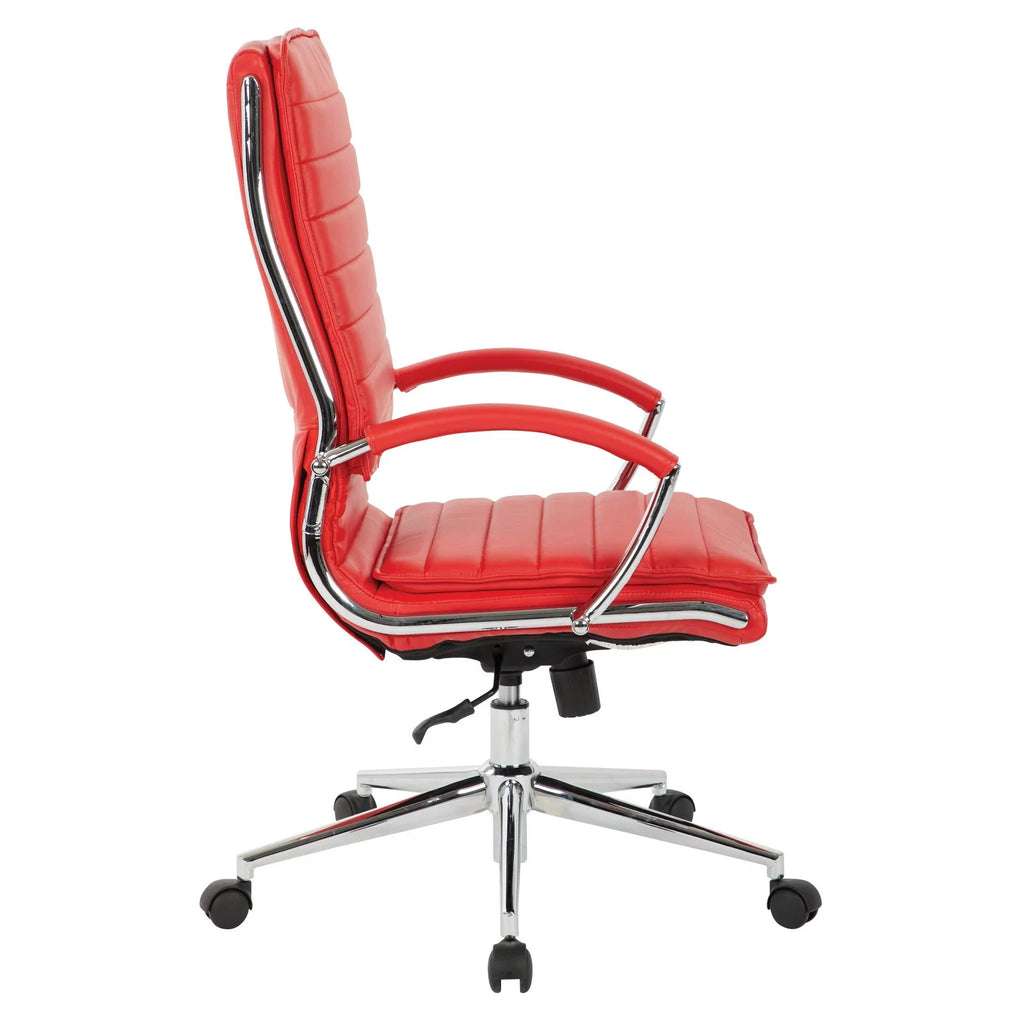 White Faux Leather High Back Manager's Chair Y50970