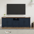 Navy Blue 72-Inch TV Stand with Adjustable Shelves L158